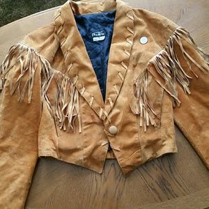 1980s LG Phoenix Fringe Suede Jacket